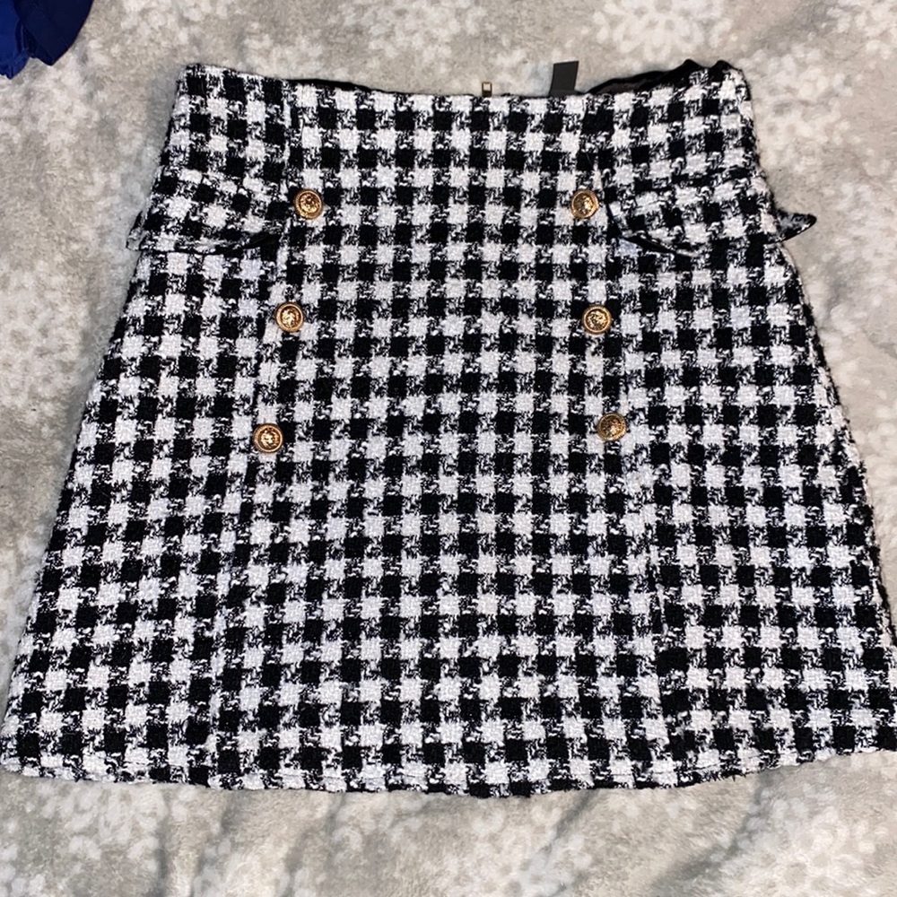 White and black skirt